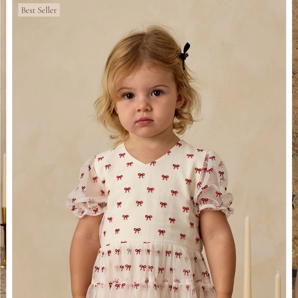 Noralee Dottie Dress in Red Bow Pattern